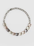 Cube Beaded Necklace - Champagne