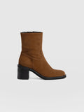 Dakota Ankle Boot - Camel Suede