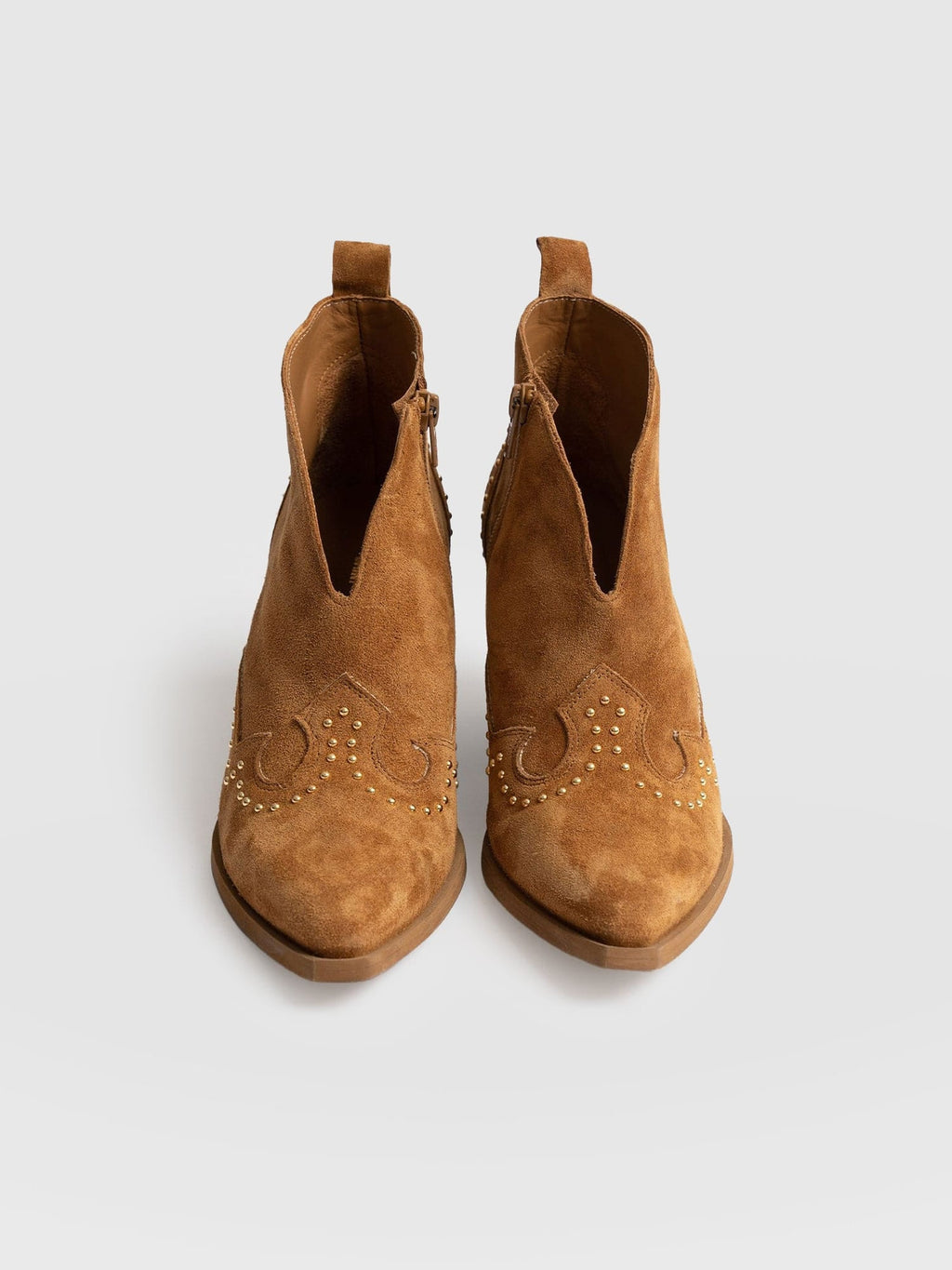 Dallas Studded Ankle Boot - Tan