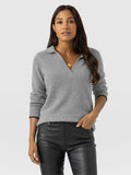 Delphi Polo Knit - Grey