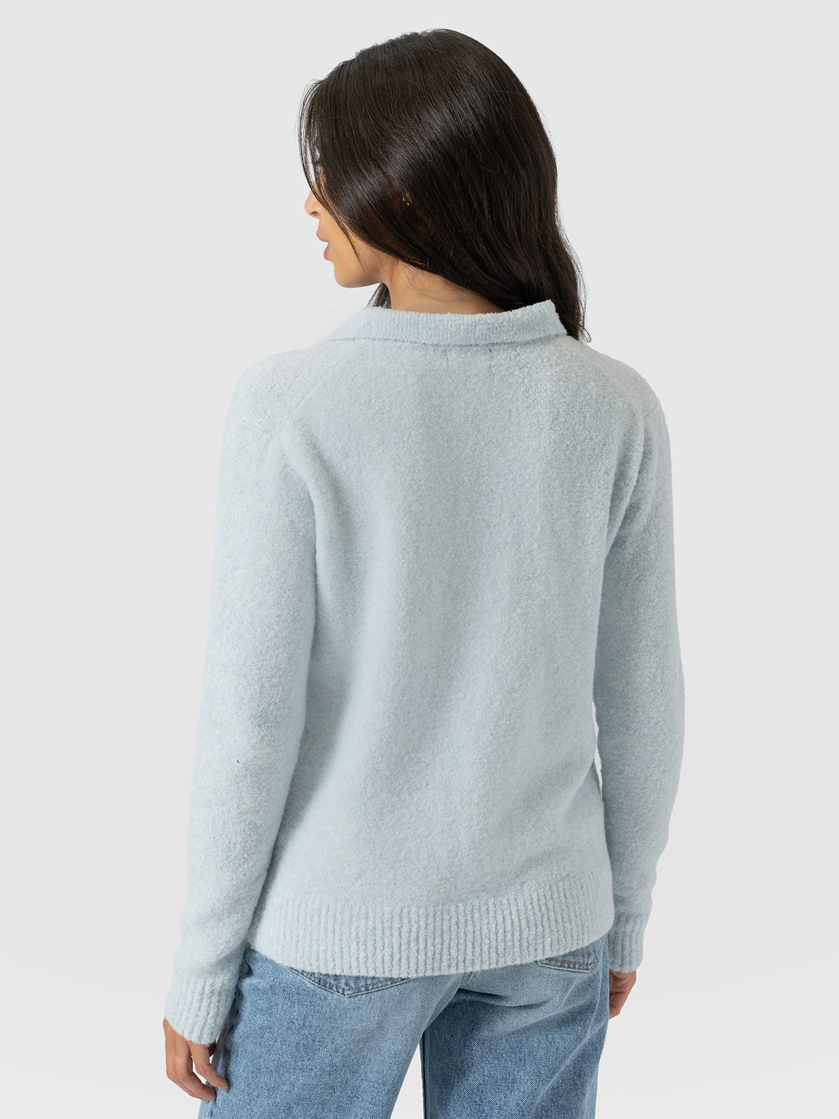 Delphi Polo Knit - Ice Blue