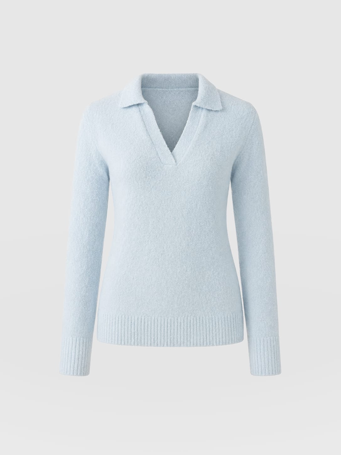 Delphi Polo Knit - Ice Blue