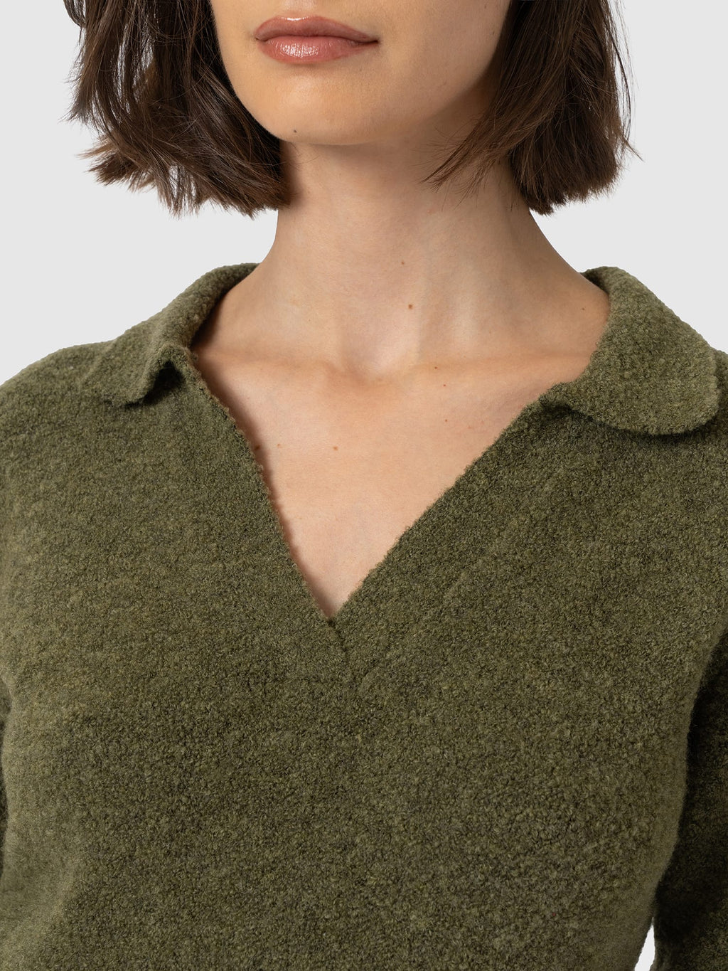 Delphi Polo Knit - Khaki
