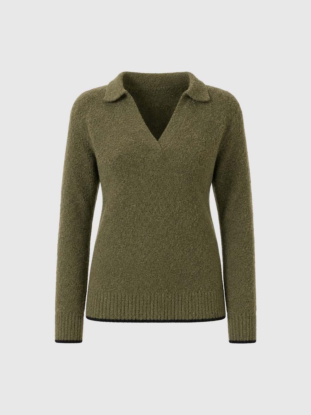 Delphi Polo Knit - Khaki