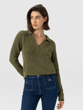 Delphi Polo Knit - Khaki