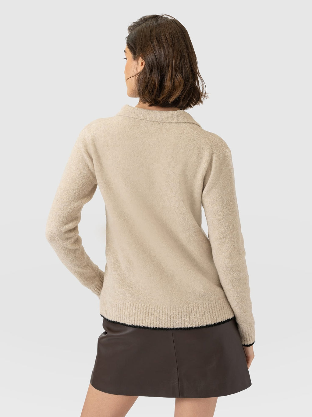 Delphi Polo Knit - Oatmeal
