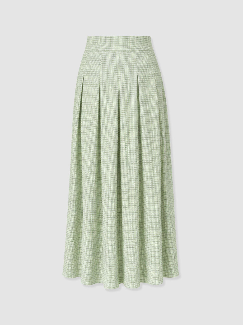 Eliza Pleated Skirt - Mint Gingham