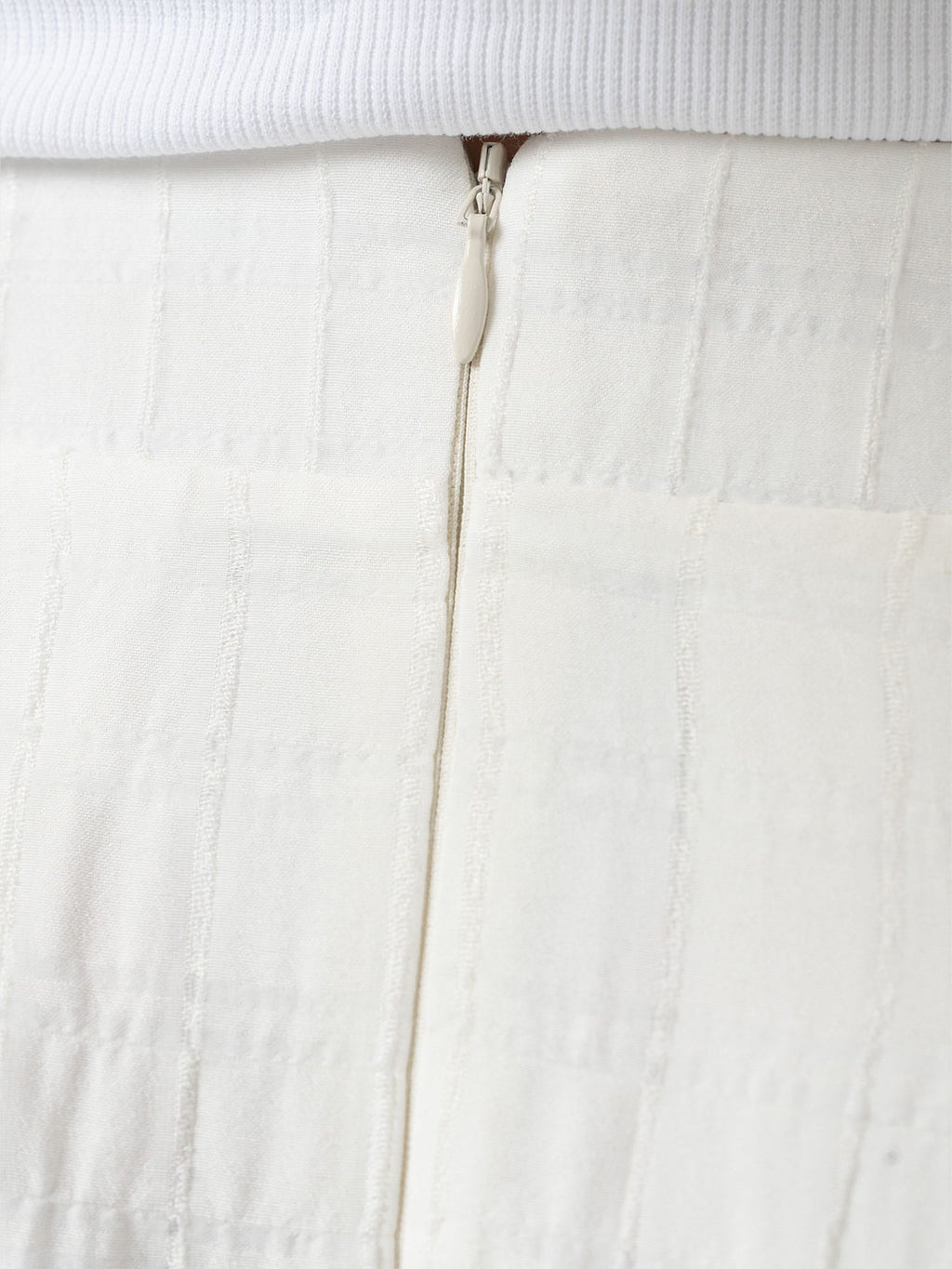 Eliza Pleated Skirt - White Textured