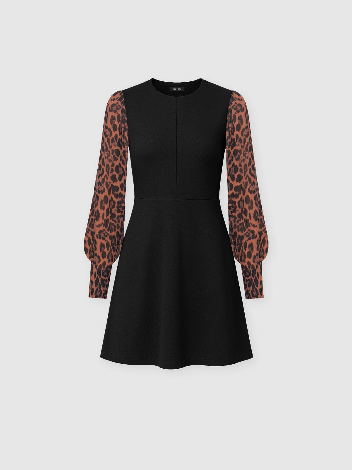 Ella Fit & Flare Dress - Brown Leopard