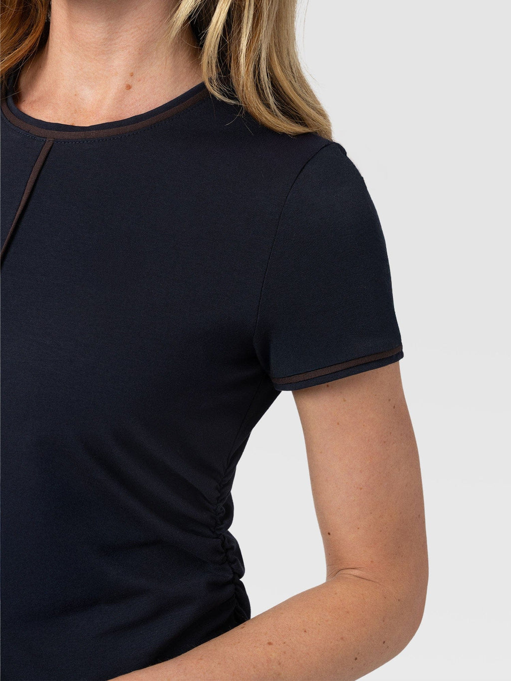 Ellen Piping Dress - Navy