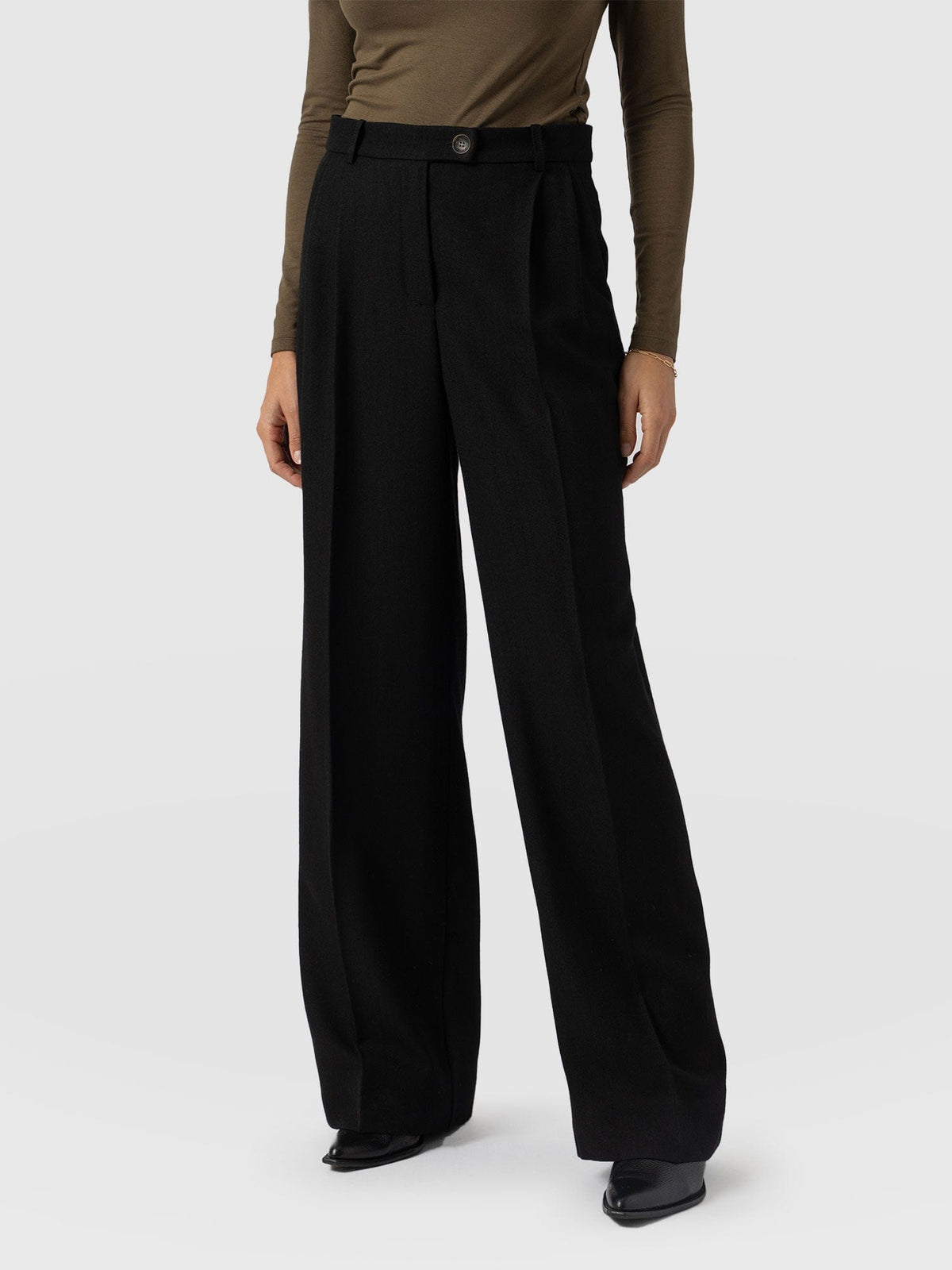 Argent Wide Leg Pant - Black