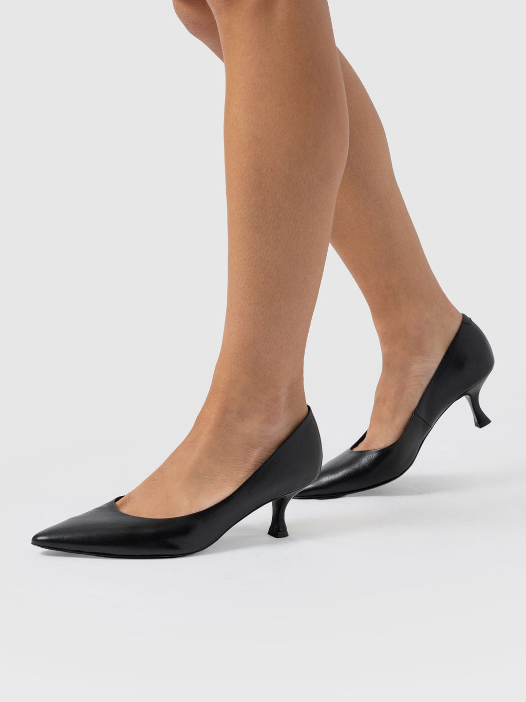 Emmeline Kitten Heels - Black