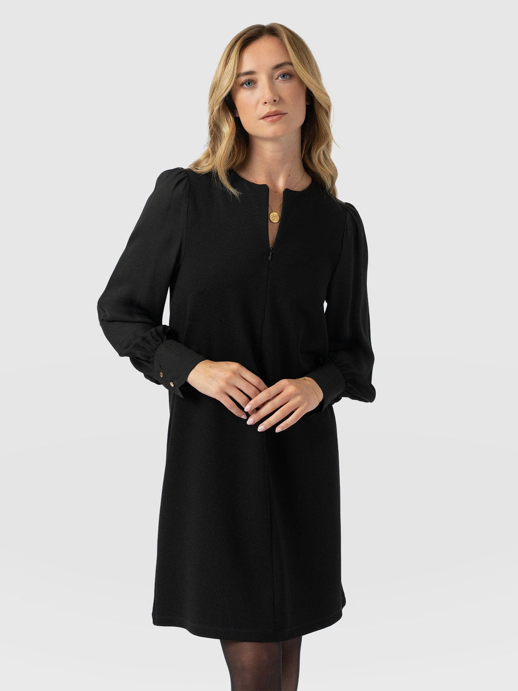 Esme Zip Up Dress - Black