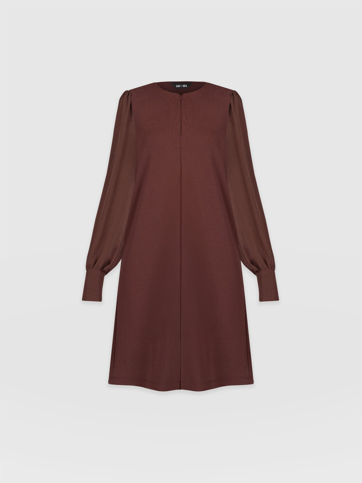 Esme Zip Up Dress - Maroon