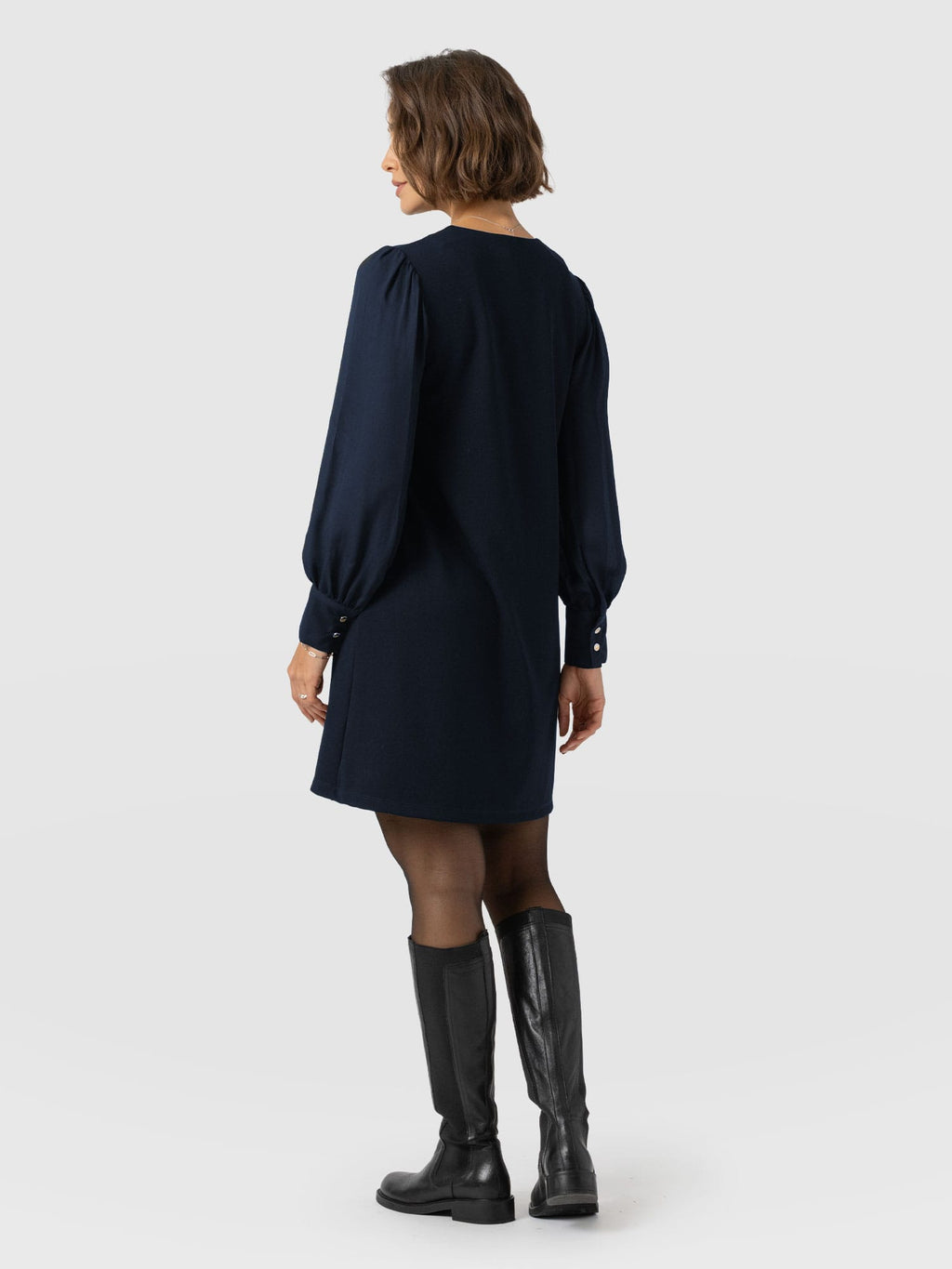 Esme Zip Up Dress - Navy