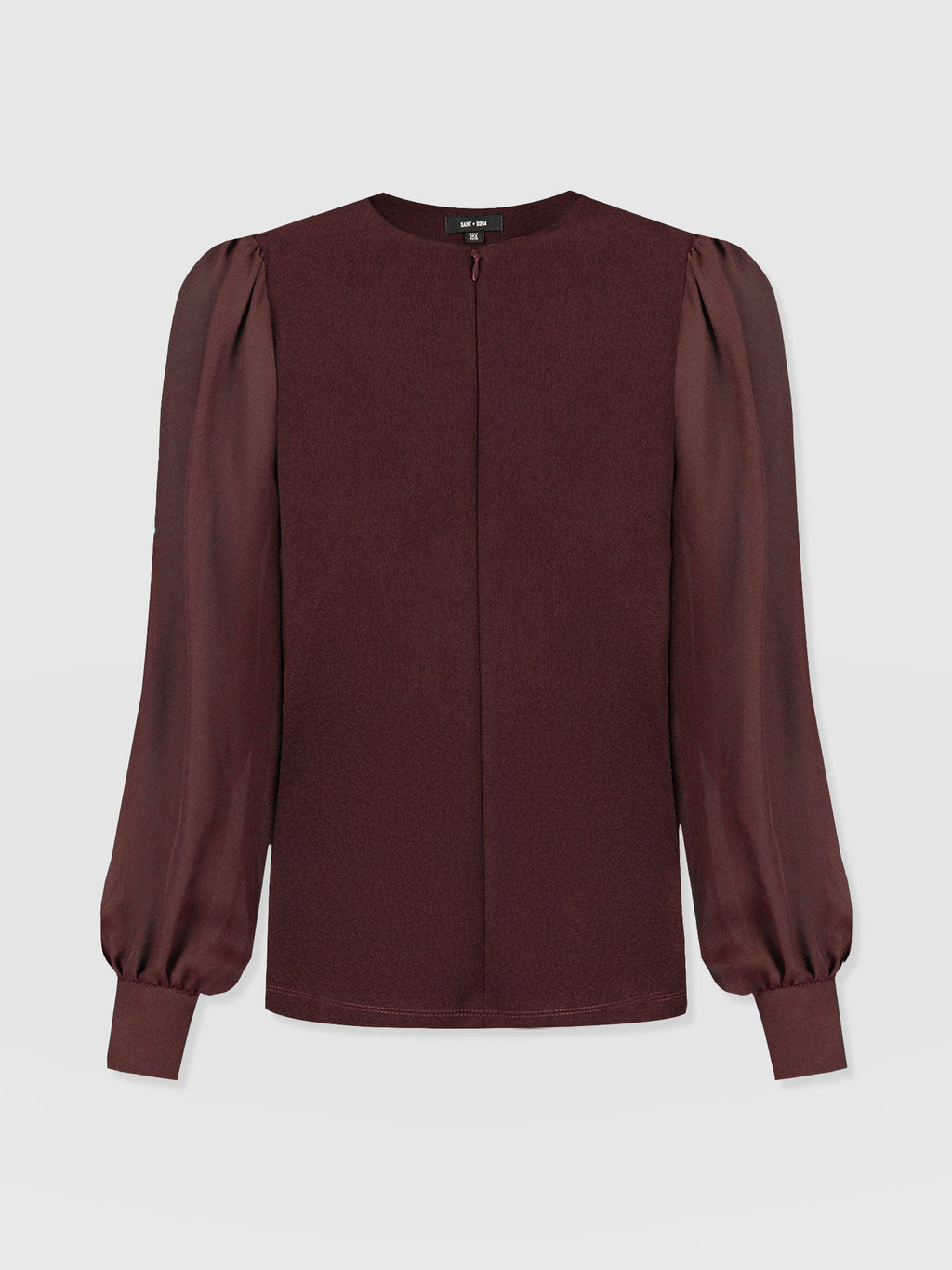 Esme Zip Up Top - Maroon