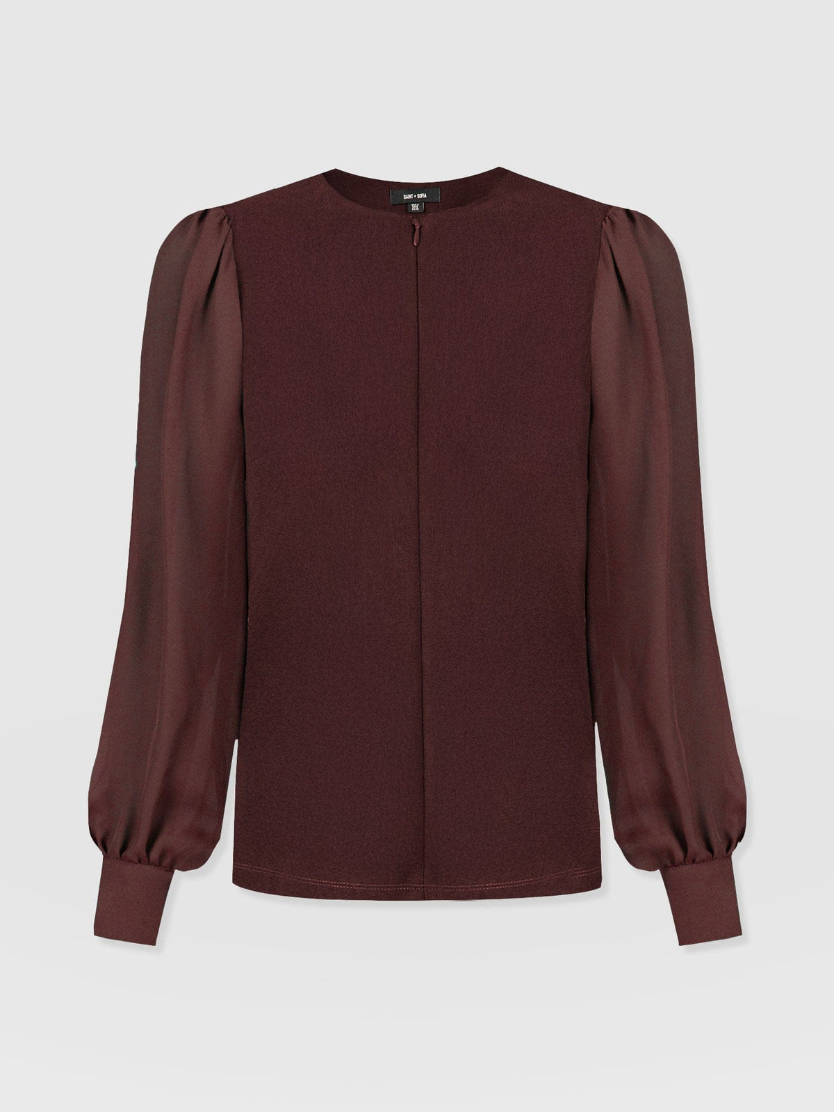 Esme Zip Up Top - Maroon