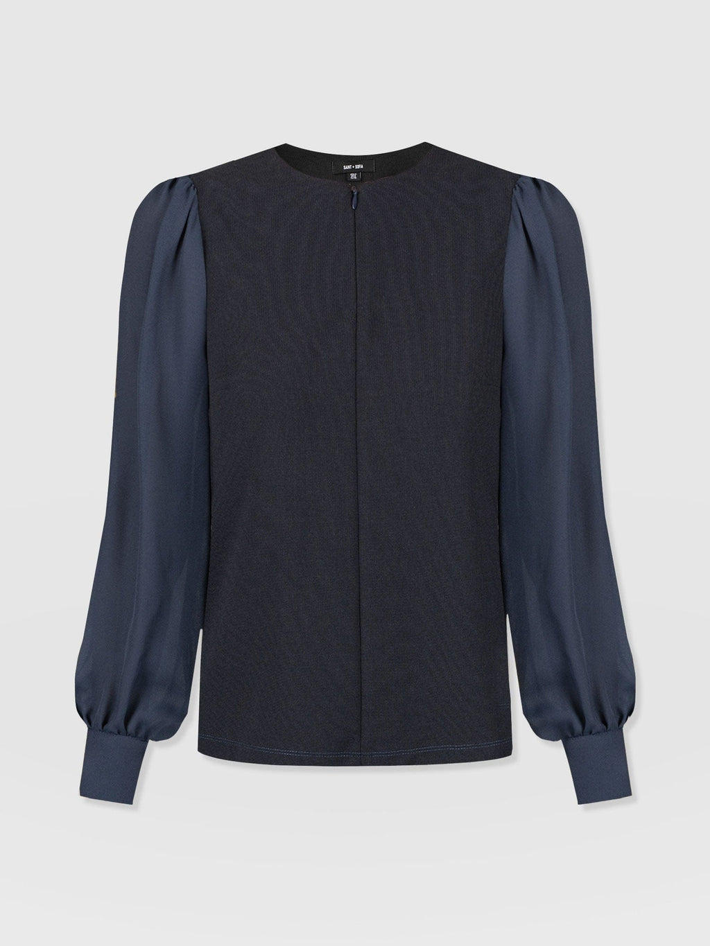 Esme Zip Up Top - Navy