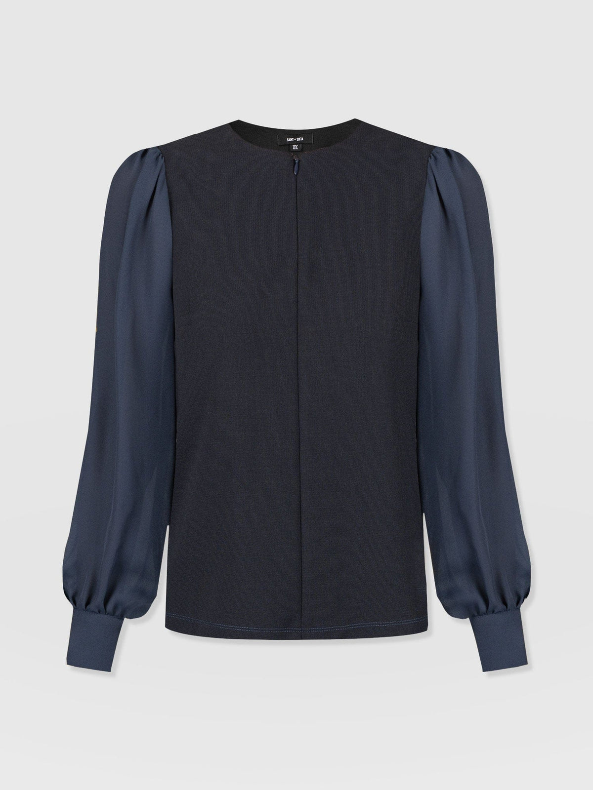 Esme Zip Up Top - Navy