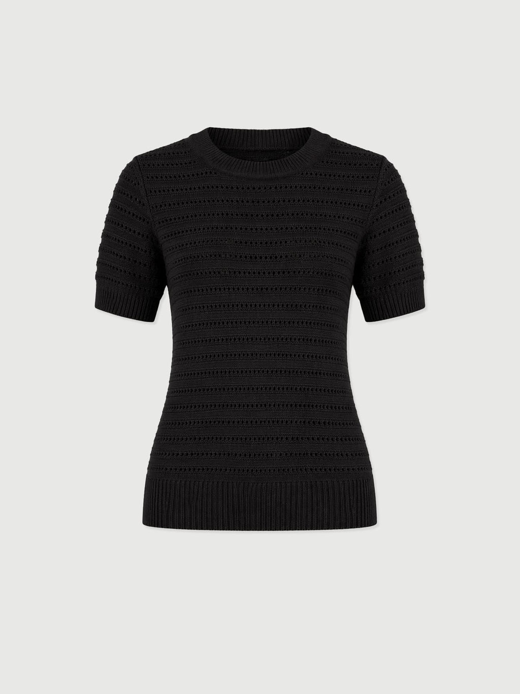 Ester Short Sleeve Knit - Black
