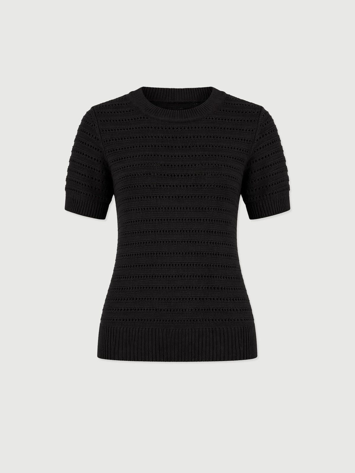 Ester Short Sleeve Knit - Black