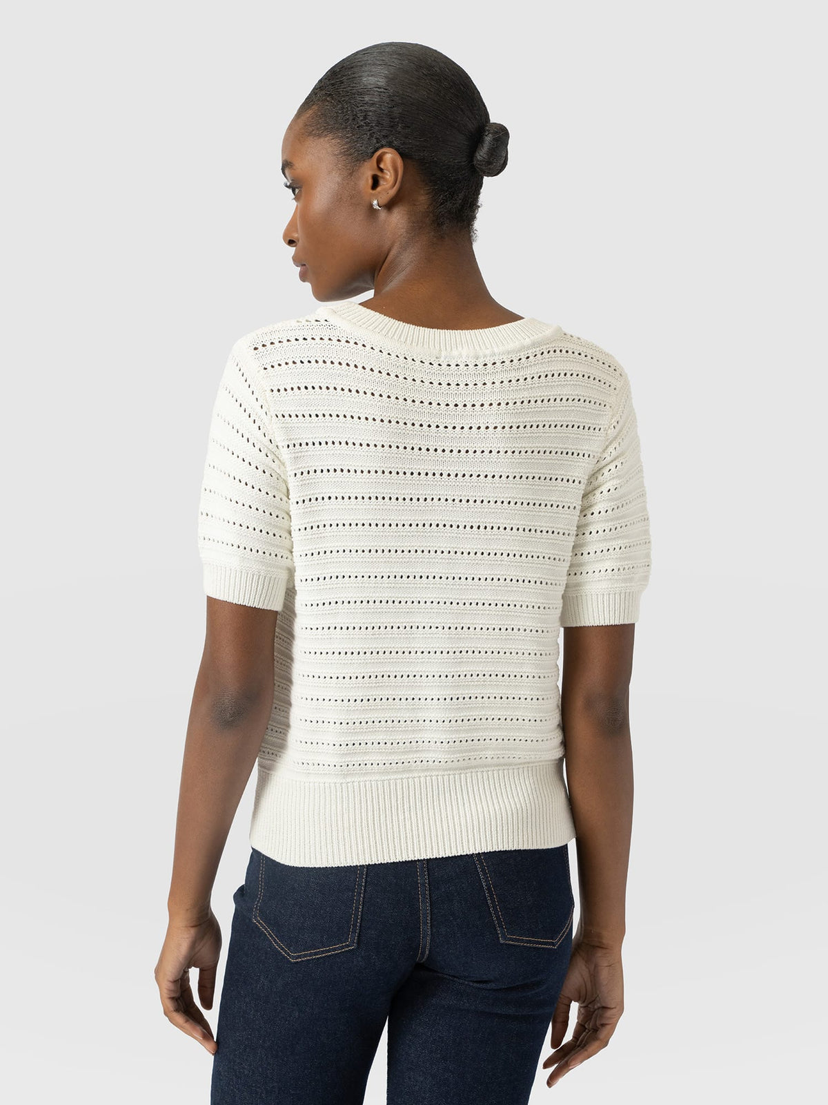 Ester Short Sleeve Knit - Cream