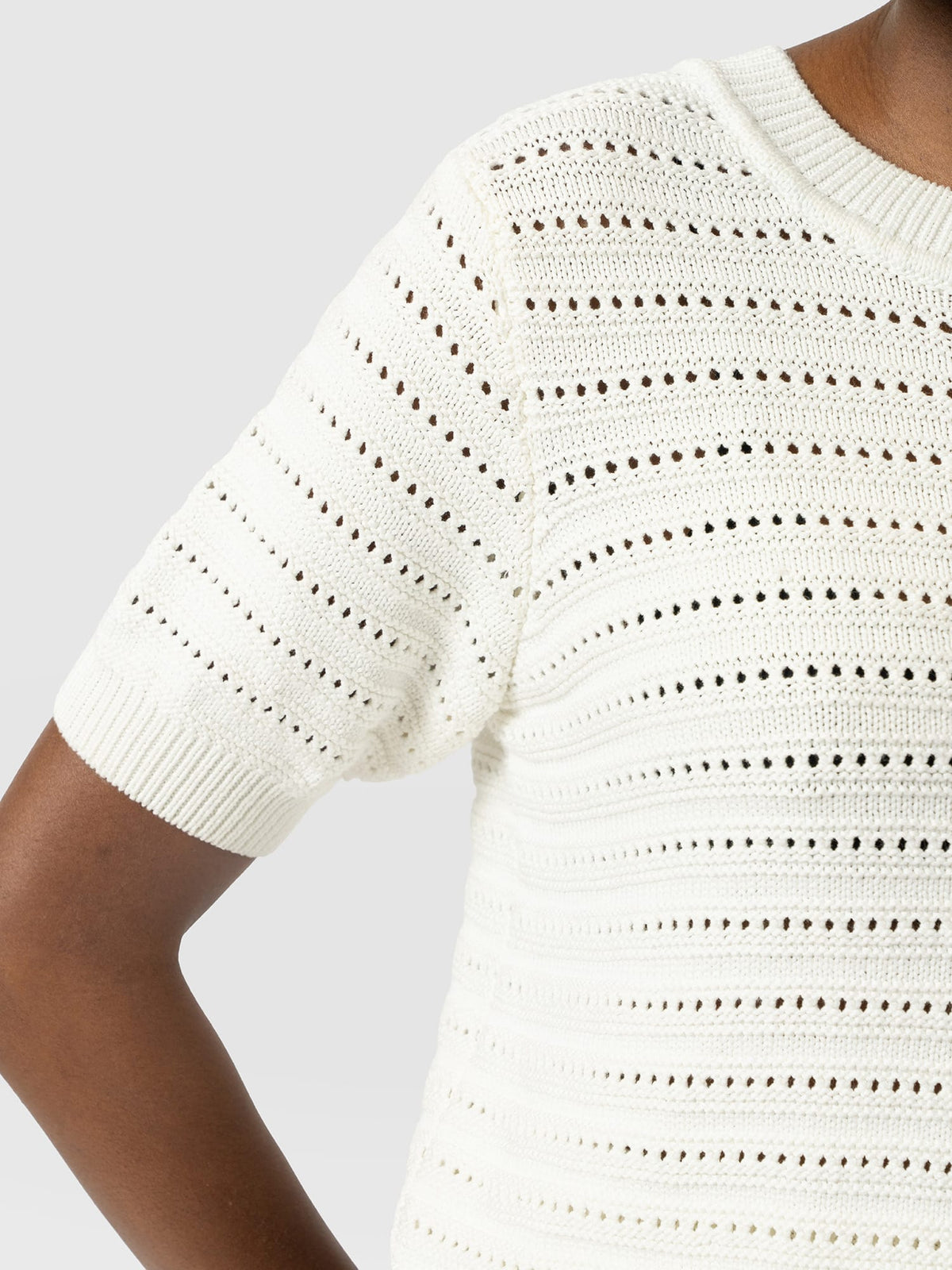 Ester Short Sleeve Knit - Cream