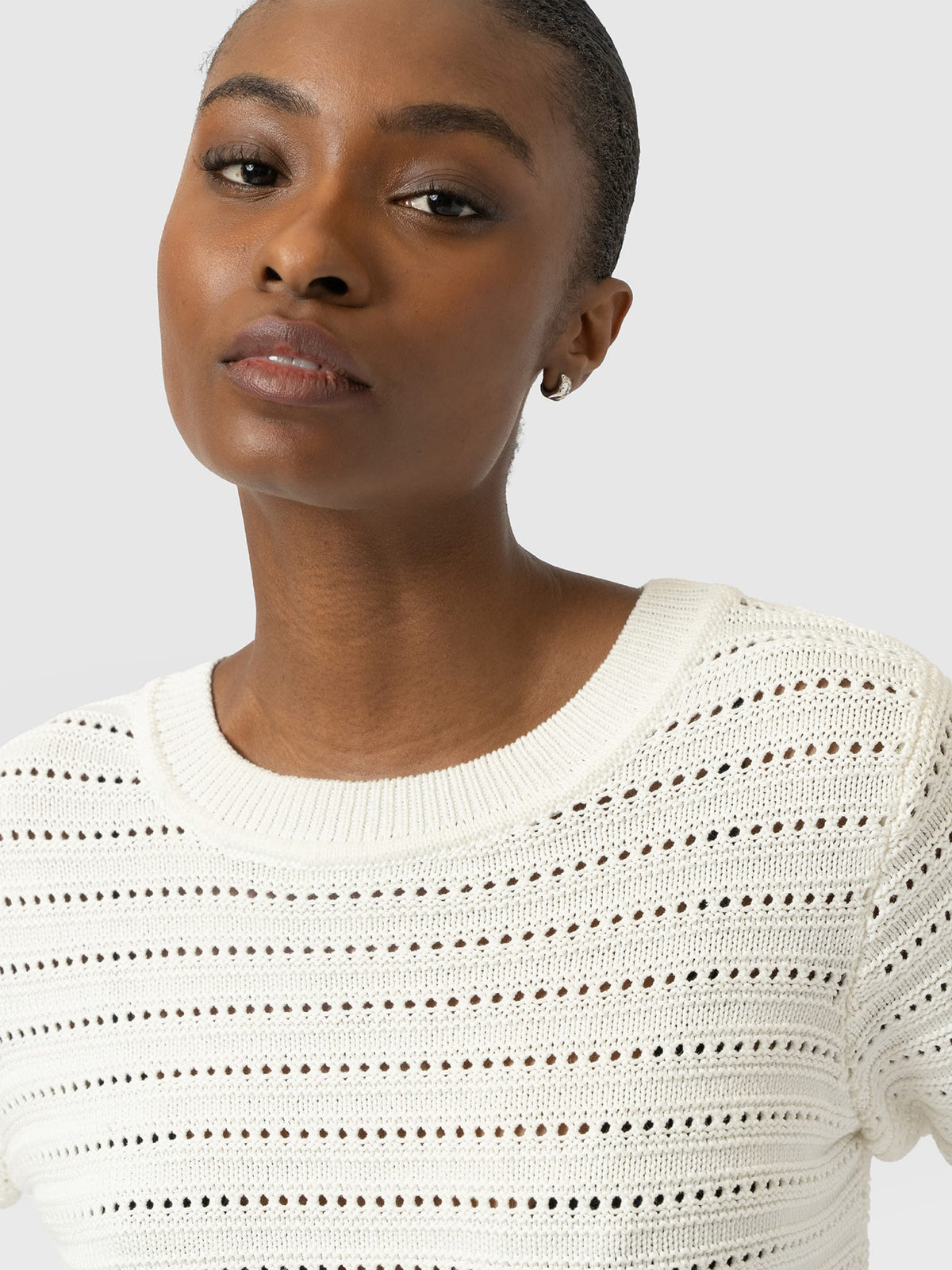 Ester Short Sleeve Knit - Cream
