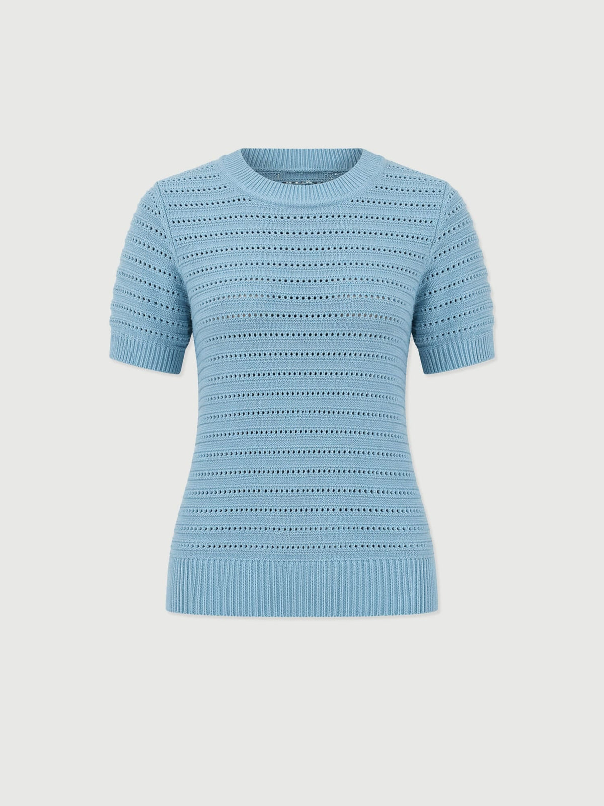 Ester Short Sleeve Knit - Powder Blue