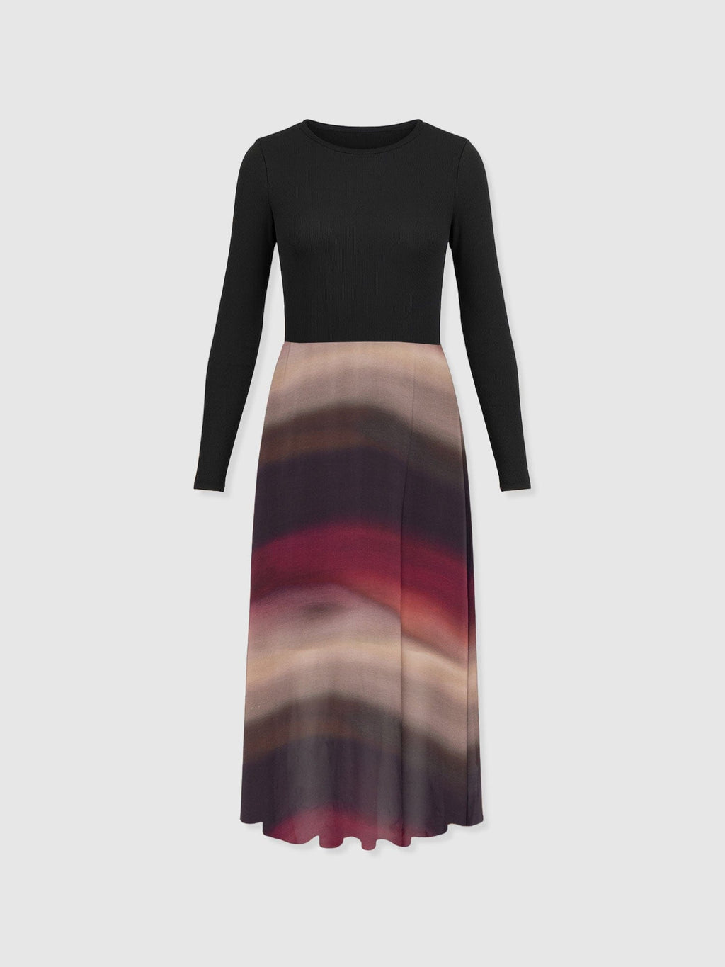 Etta Contrast Dress - Purple Gradient