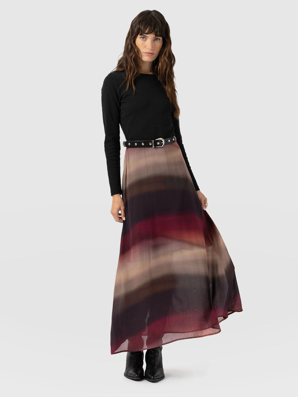 Etta Contrast Dress - Purple Gradient