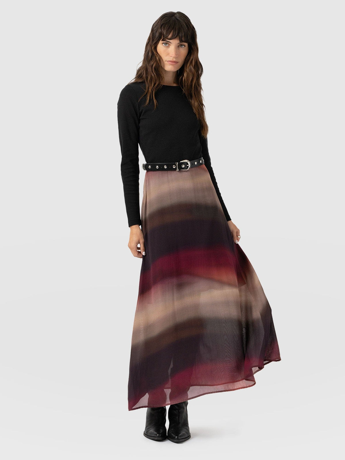 Etta Contrast Dress - Purple Gradient