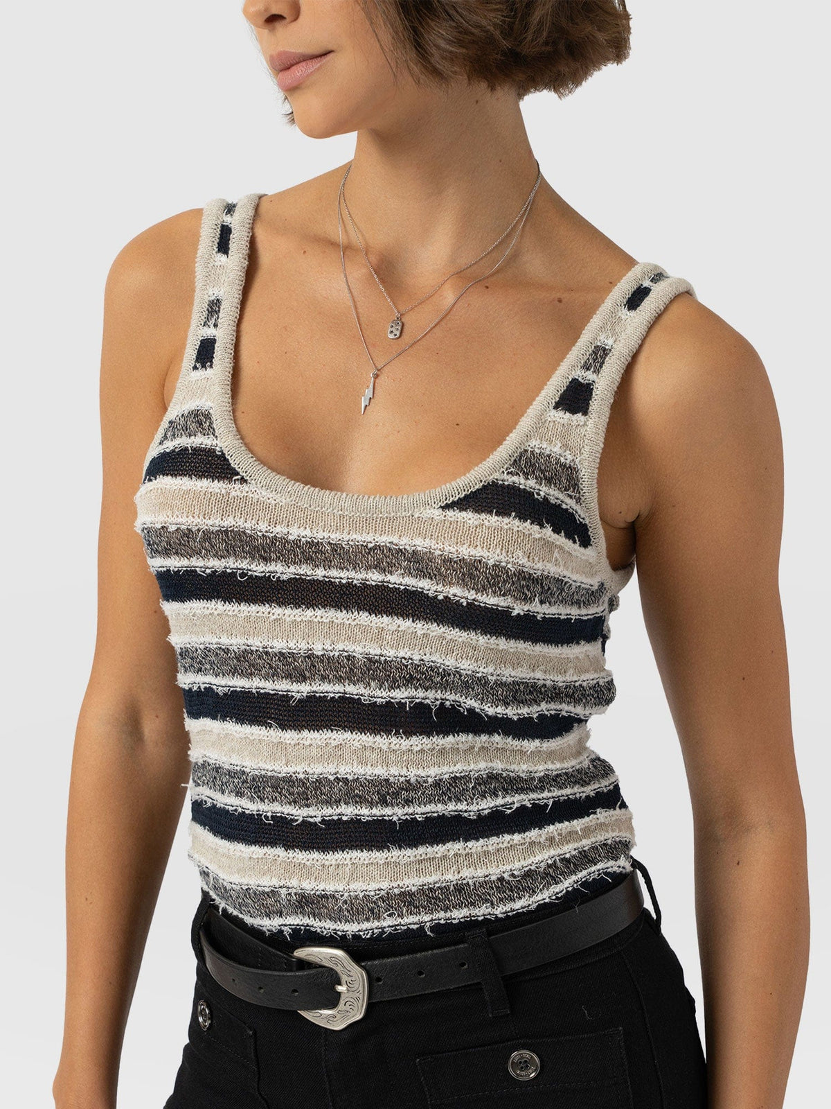 Fearne Knit Cami - Blue Stripe