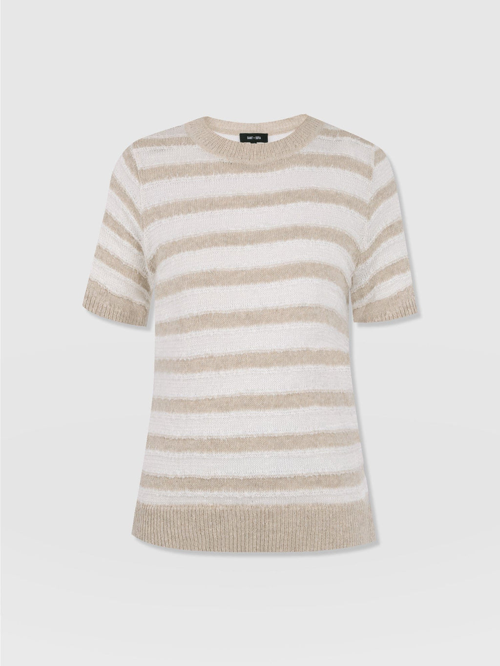 Fearne Knit Tee - Cream Stripe