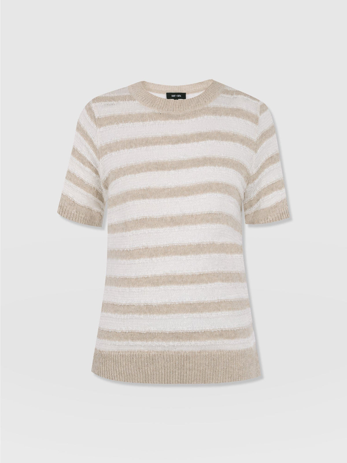 Fearne Knit Tee - Cream Stripe