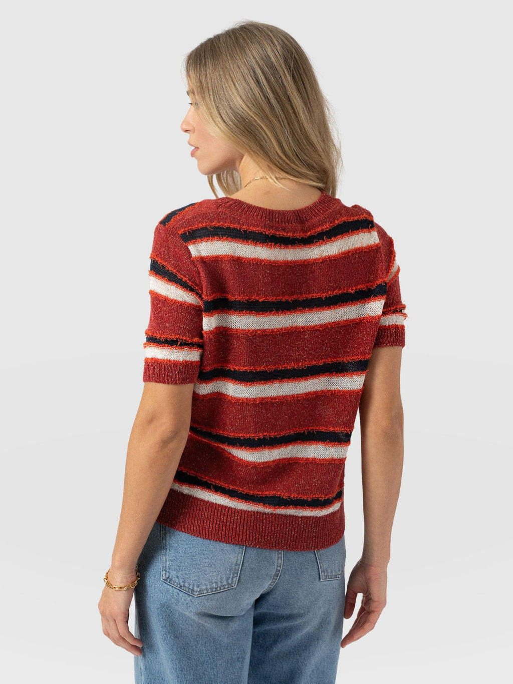 Fearne Knit Tee - Red Stripe