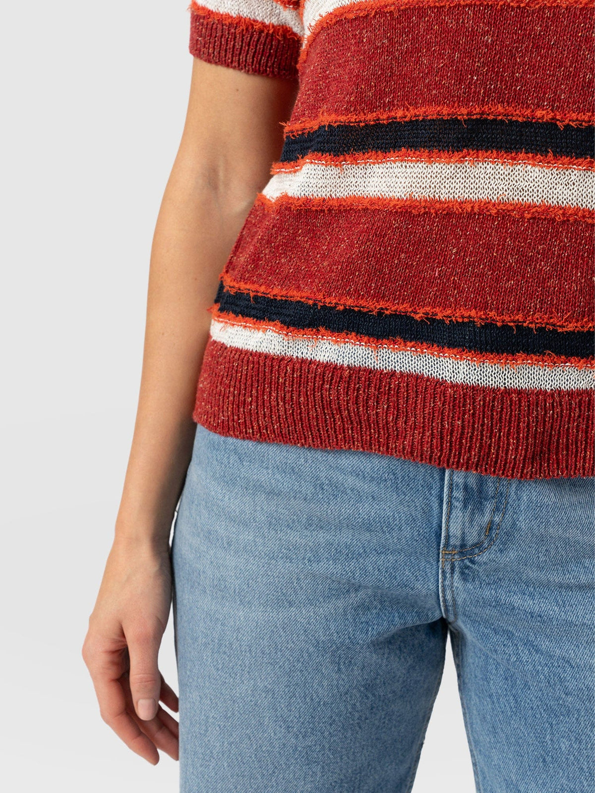 Fearne Knit Tee - Red Stripe