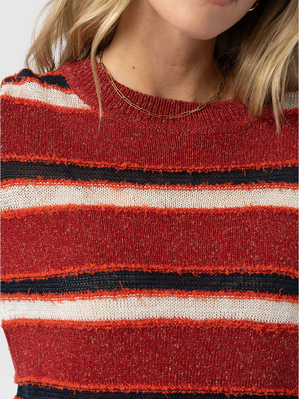 Fearne Knit Tee - Red Stripe
