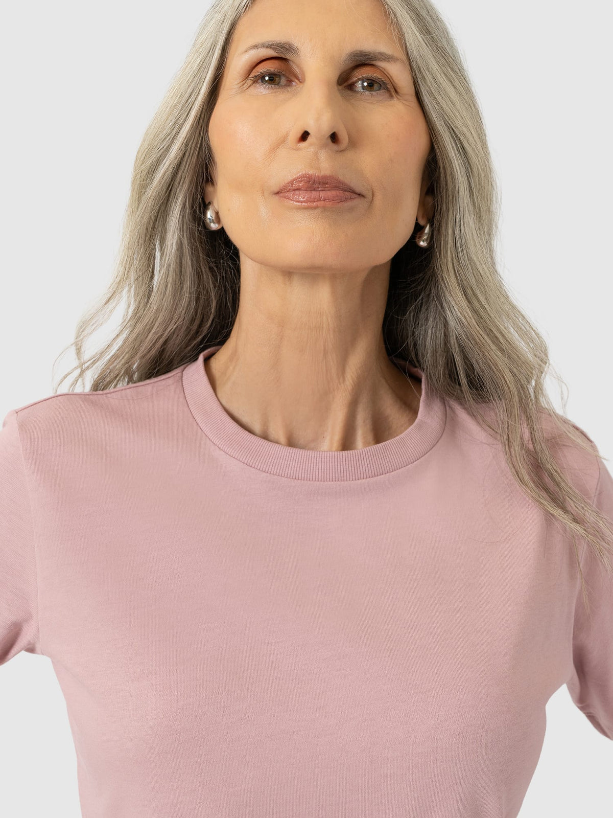 Finsbury Crew Neck Tee - Dusty Pink