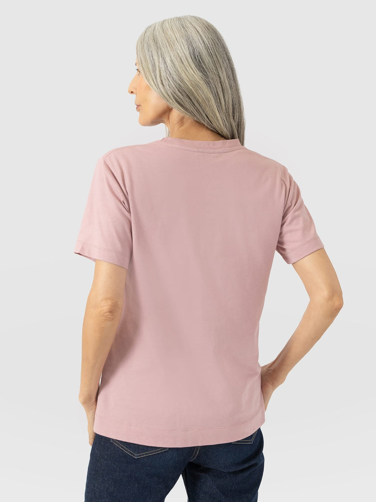 Finsbury Crew Neck Tee - Dusty Pink