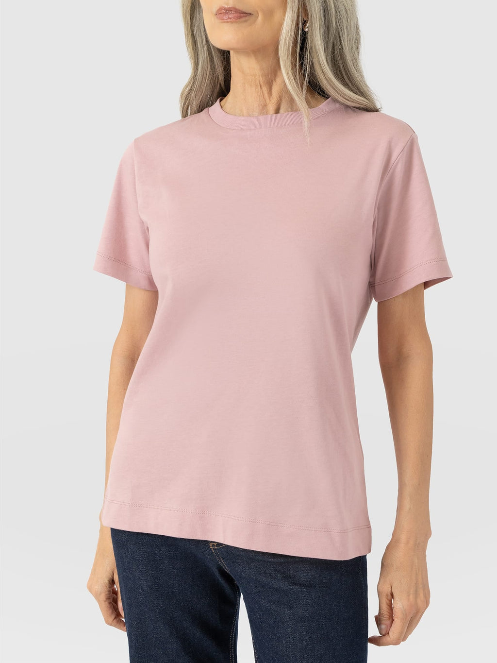Finsbury Crew Neck Tee - Dusty Pink