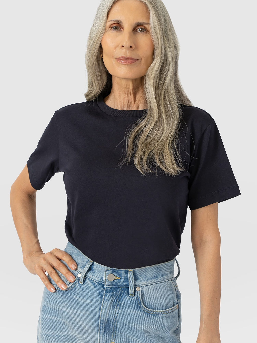 Finsbury Crew Neck Tee - Navy