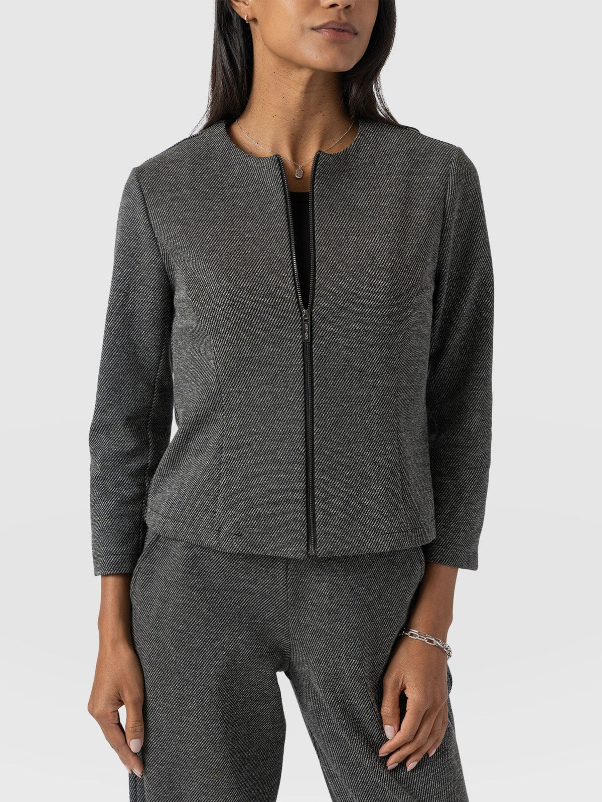 Florence Jacket - Grey Twill