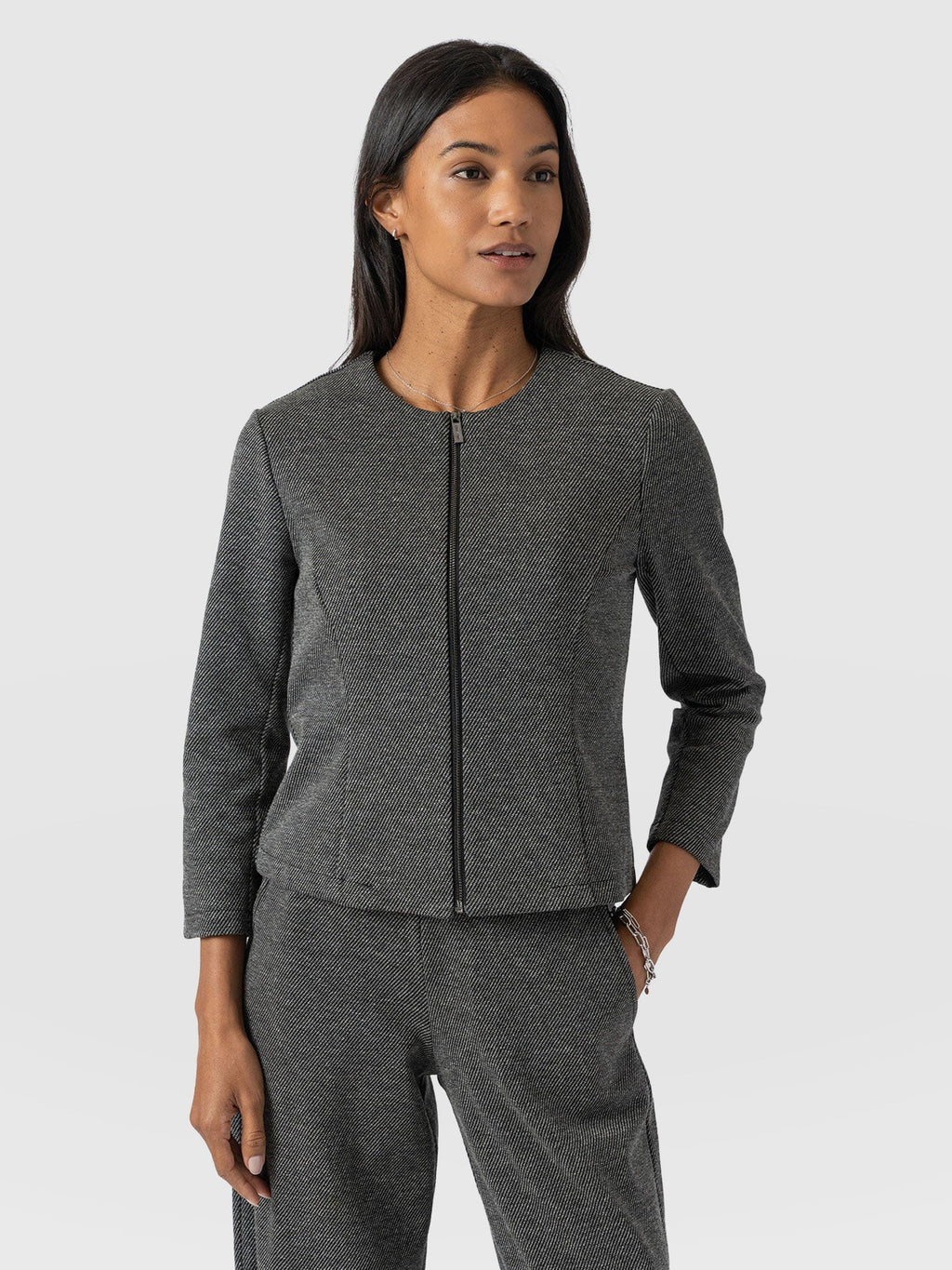 Florence Jacket - Grey Twill