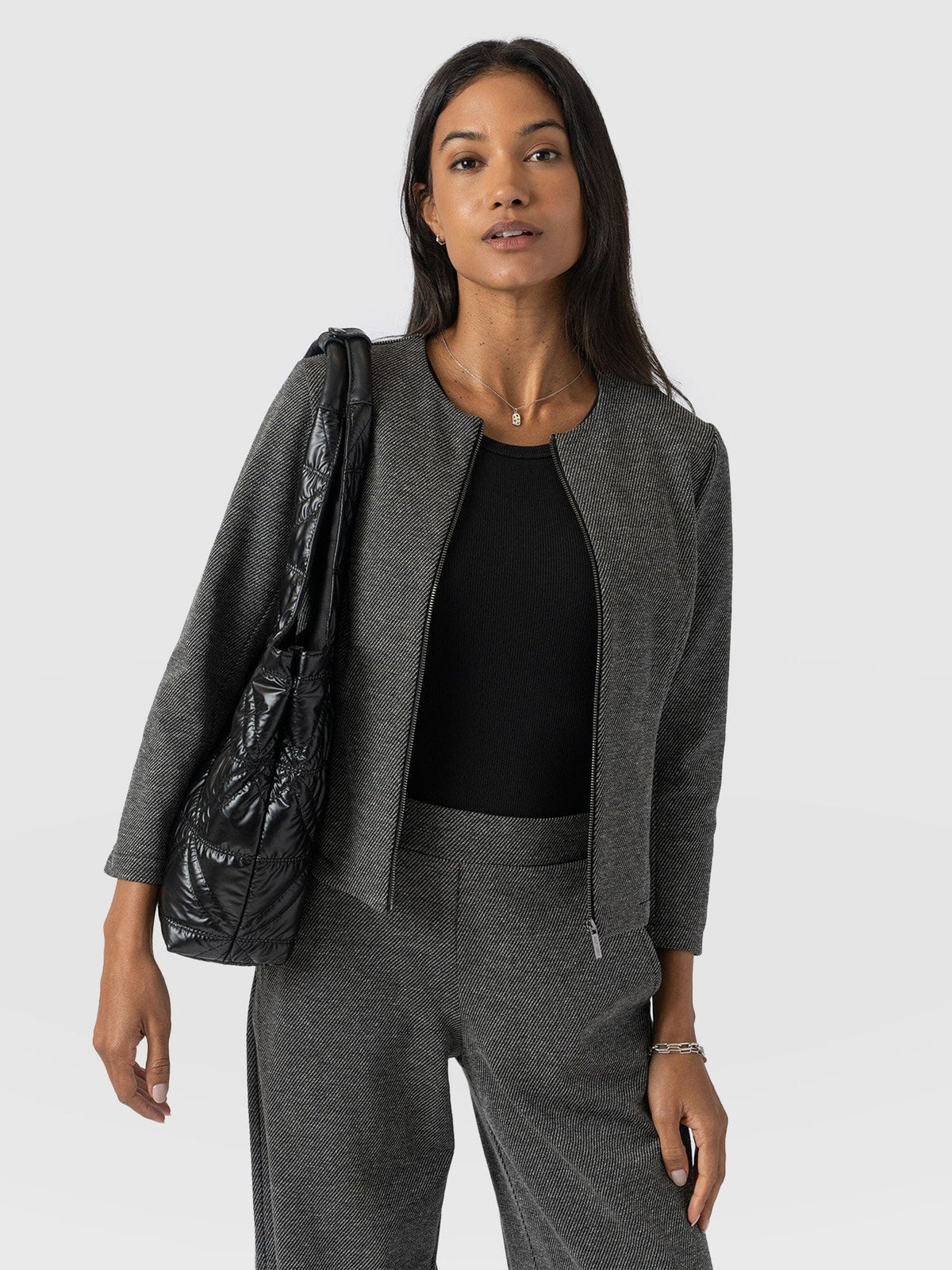Florence Jacket - Grey Twill