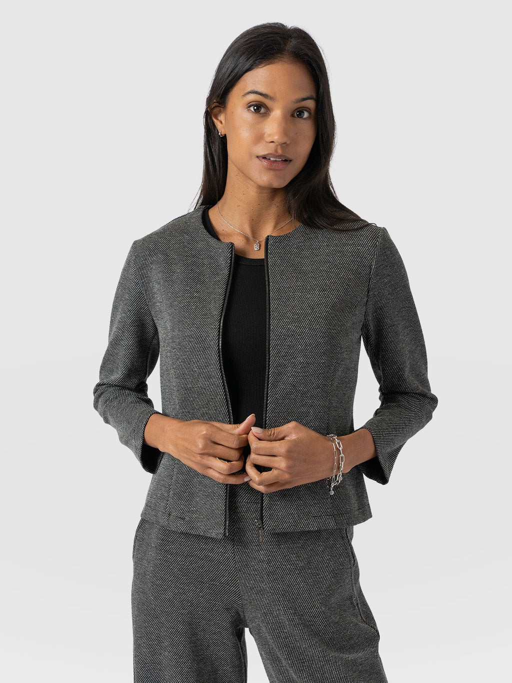 Florence Jacket - Grey Twill