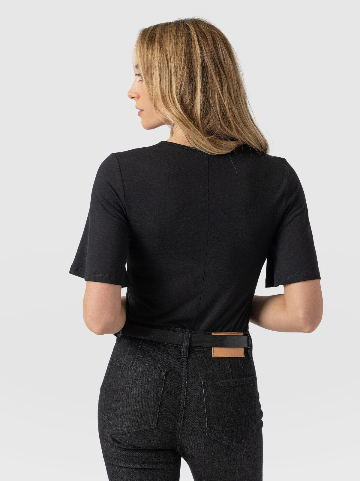 Freya Tie Tee - Black