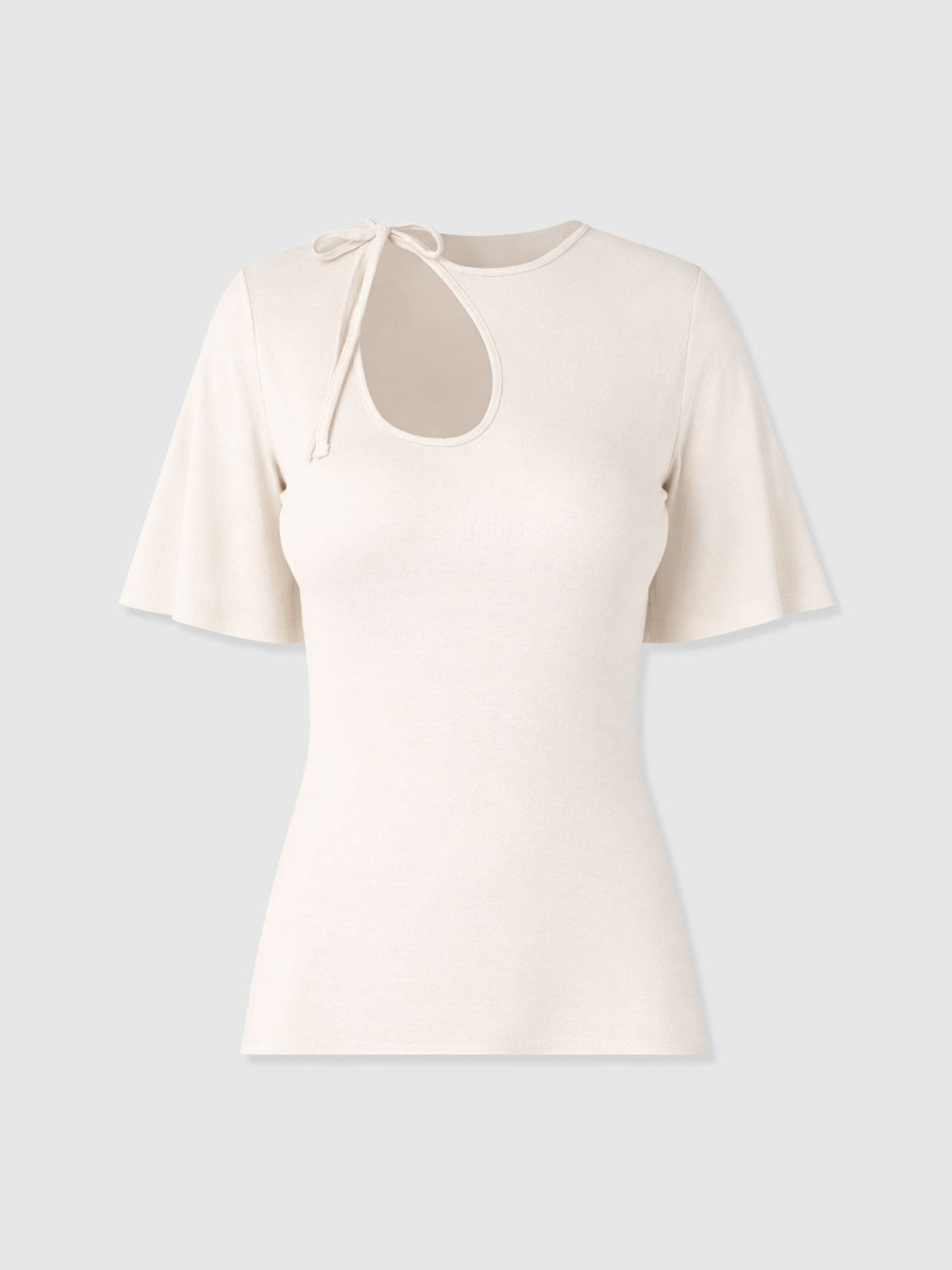 Freya Tie Tee - Cream