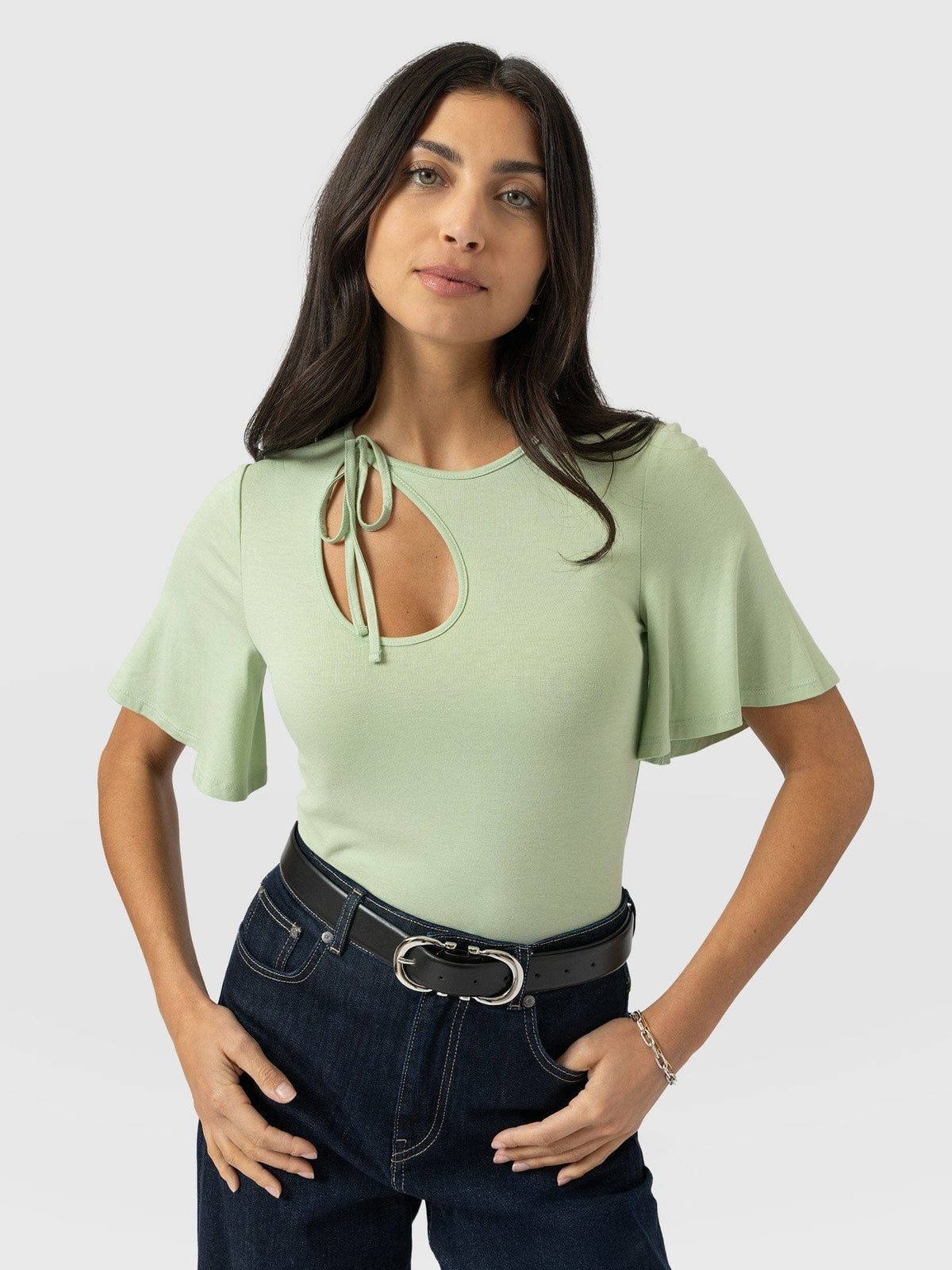Freya Tie Tee - Mint