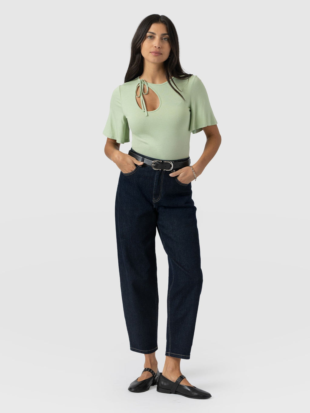 Freya Tie Tee - Mint